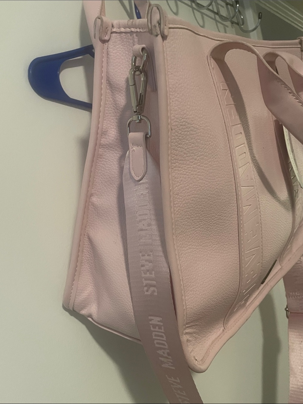 Steve Madden Blush Pink Structured Shoulder Tote - Picture 3 of 6